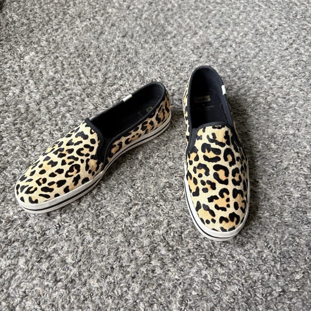 Keds For Kate Spade Womens calf Hair Leopard Print Fashion Sneakers Shoe 11 - Picture 2 of 7